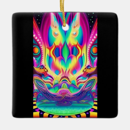 フクロウ寺オーナメント セラミックオーナメント (正面)