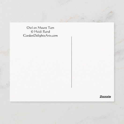 フクロウ山タム ポストカード (裏面)