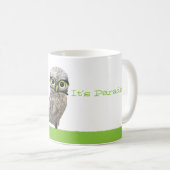 フクロウ岬の珊瑚のフロリダの銀製の掘り進むアートワーク コーヒーマグカップ (正面右)