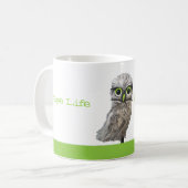 フクロウ岬の珊瑚のフロリダの銀製の掘り進むアートワーク コーヒーマグカップ (正面左)