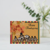 フクロウ巡礼家族感謝祭 シーズンポストカード (スタンド正面)