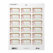 フクロウ差出人住所ラベル、みすぼらしいシックなラップ ラベル (フルシート)