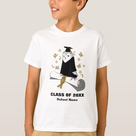 フクロウ幼稚園/幼稚園の卒業生 Tシャツ (正面)