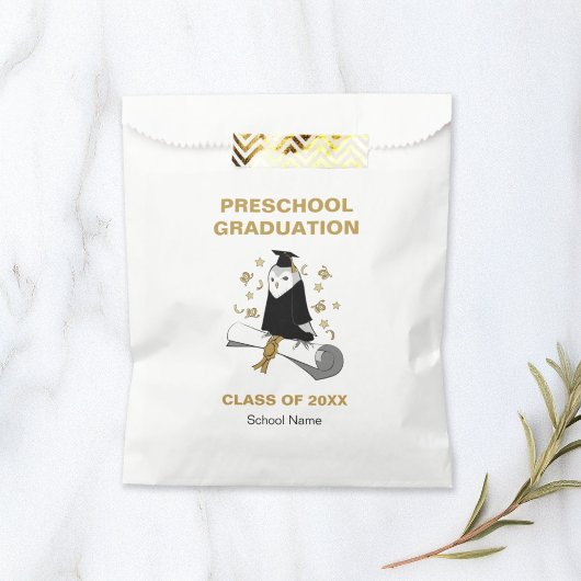 フクロウ幼稚園/幼稚園卒業パーティー フェイバーバッグ