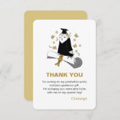 フクロウ幼稚園/幼稚園卒業 サンキューカード (正面/裏面)