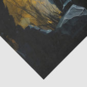 フクロウ幽霊のよく出るォレストウォーターカラー20x30デコページ 薄葉紙 (詳細)