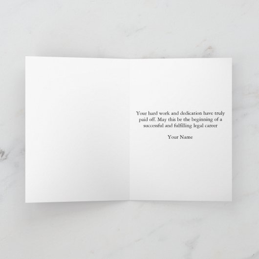 フクロウ弁護士がバーおめでとうカードを呼ぶ カード (内部)