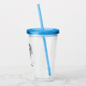 フクロウ引用文 アクリルタンブラー (左)