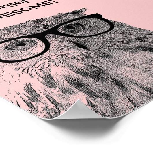 フクロウ忘れの引用文素晴らしにならないこと ポスター (角)