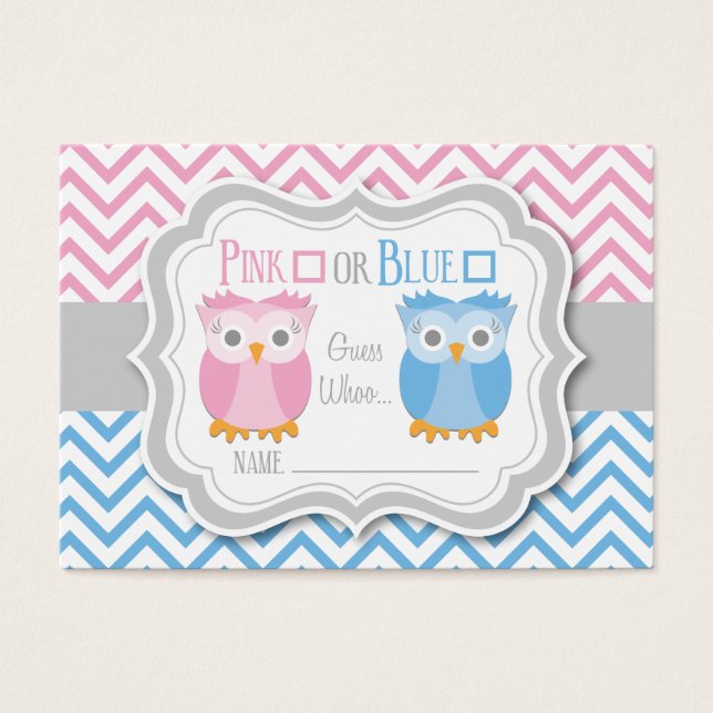 フクロウ性別による投票カードの表示 (正面)