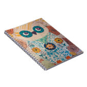 フクロウ愛好家のためのミックスメディアフクロージャーナル ノートブック (右側)