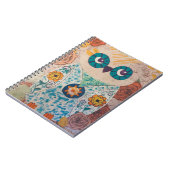 フクロウ愛好家のためのミックスメディアフクロージャーナル ノートブック (左側)