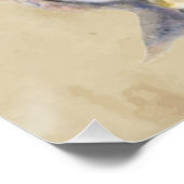 フクロウ愛好家のためのミニマリスト水彩画プリントアート。 ポスター (コーナー)