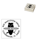 フクロウ愛好家の返送先ゴム印 ラバースタンプ (押印)