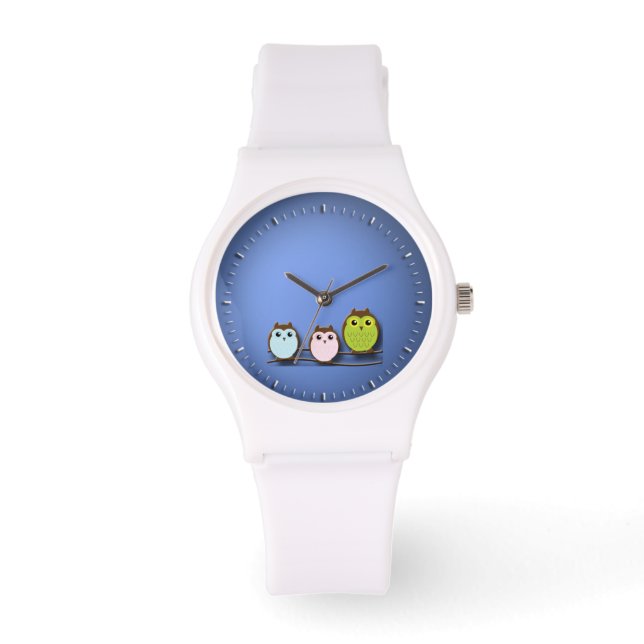 フクロウ愛好家 腕時計 (正面)