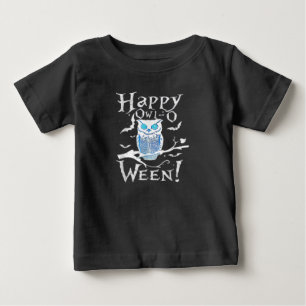 フクロウ愛好家 Happy Owl おもしろい Halloween Costume ベビーTシャツ