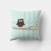 フクロウ愛{枕} クッション (裏面)