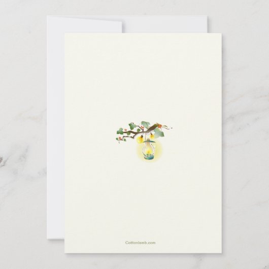 フクロウ教授の退職パーティの招待状 招待状 (裏面)