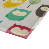 フクロウ数々のル模様 カッティングボード (角)