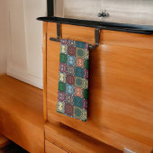 フクロウ数々のル模様 キッチンタオル