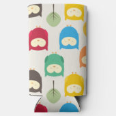 フクロウ数々のル模様 スリム缶クーラー (裏面)