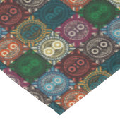 フクロウ数々のル模様 テーブルクロス (アングル)