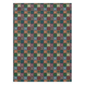 フクロウ数々のル模様 テーブルクロス (正面)