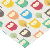 フクロウ数々のル模様 ロングテーブルランナー (コーナー)