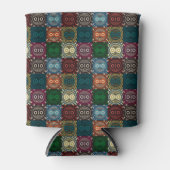 フクロウ数々のル模様 缶クーラー (正面)