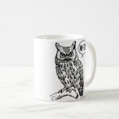 フクロウ文法マグの英語の先生誰 コーヒーマグカップ (正面右)