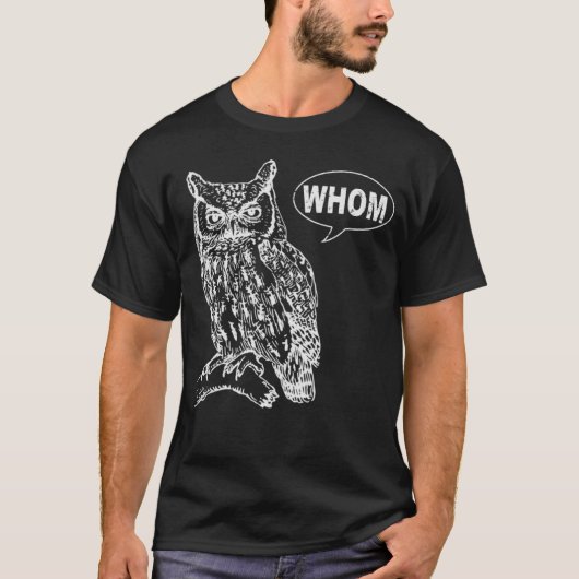 フクロウ文法 Tシャツ (正面)