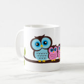 フクロウ族 コーヒーマグカップ (正面左)