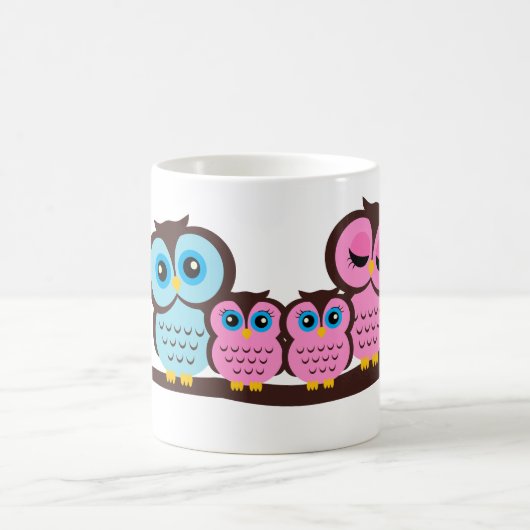 フクロウ族 コーヒーマグカップ (中央)