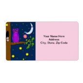 フクロウ星ムーンラベル ラベル (正面)