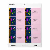 フクロウ星ムーンラベル ラベル (フルシート)