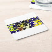 フクロウ星 スクエアペーパーコースター (アングル)