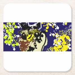 フクロウ星 スクエアペーパーコースター