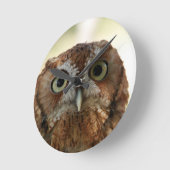 フクロウ時計 ラウンド壁時計 (傾斜)