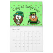 フクロウ暦2022年 カレンダー (3月 2027)