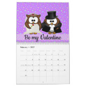 フクロウ暦2025年 カレンダー (2月 2027)