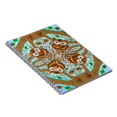 フクロウ曼荼羅の手書きアートワーク ノートブック (右側)