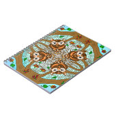 フクロウ曼荼羅の手書きアートワーク ノートブック (左側)