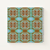 フクロウ曼荼羅の手書きアートワーク ノートブック (裏面)