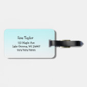 フクロウ曼荼羅の手書きアートワーク ラゲッジタグ (裏面横)