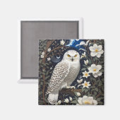 フクロウ月明かりの花 マグネット (正面/裏面)