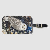 フクロウ月明かりの花 ラゲッジタグ (正面横)
