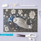 フクロウ月明かりの花 薄葉紙 (クラフト)