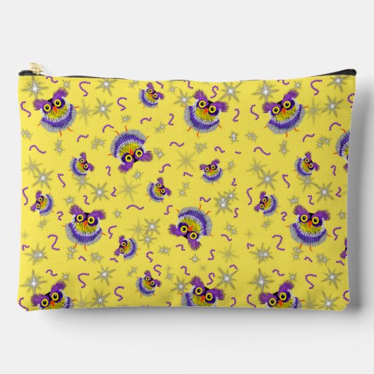 フクロウ柄アクセサリーポーチ アクセサリーポーチ (正面)