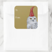 フクロウ格言ギフトラッピングシール スクエアシール (バッグ)