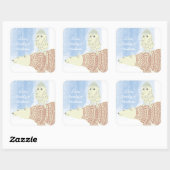 フクロウ極熊ニット帽とセーターもスター スクエアシール (シート)